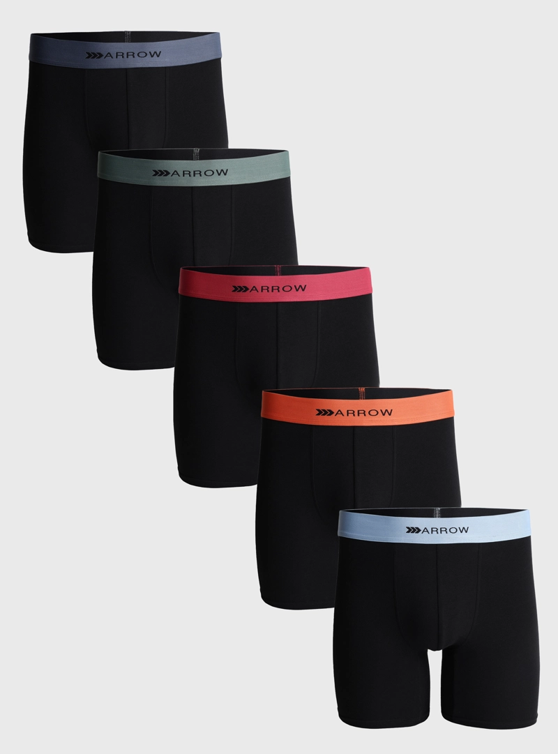 BOXER 5 UNIDADES REGULAR FIT NEGRO ARROW - 1