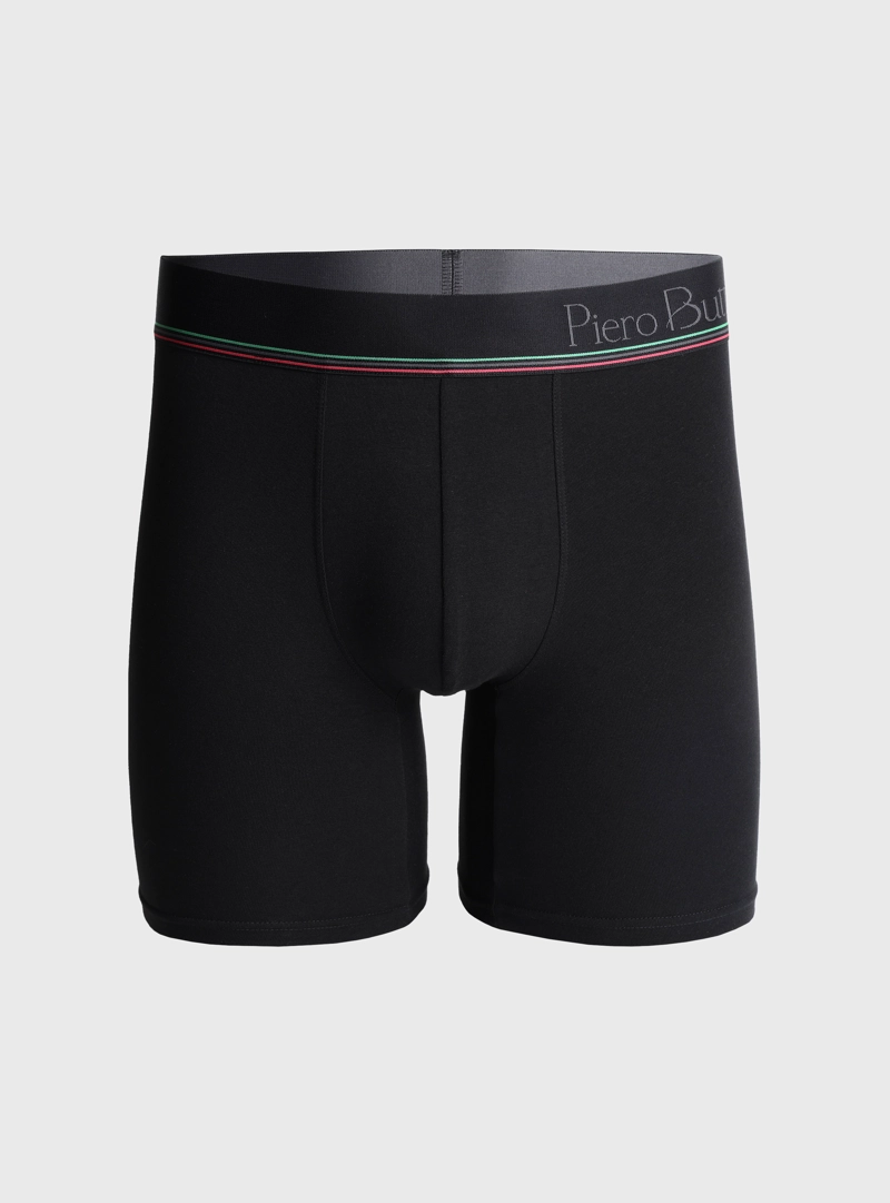 BOXER 3 UNIDADES LISO NEGRO PIERO BUTTI - 2