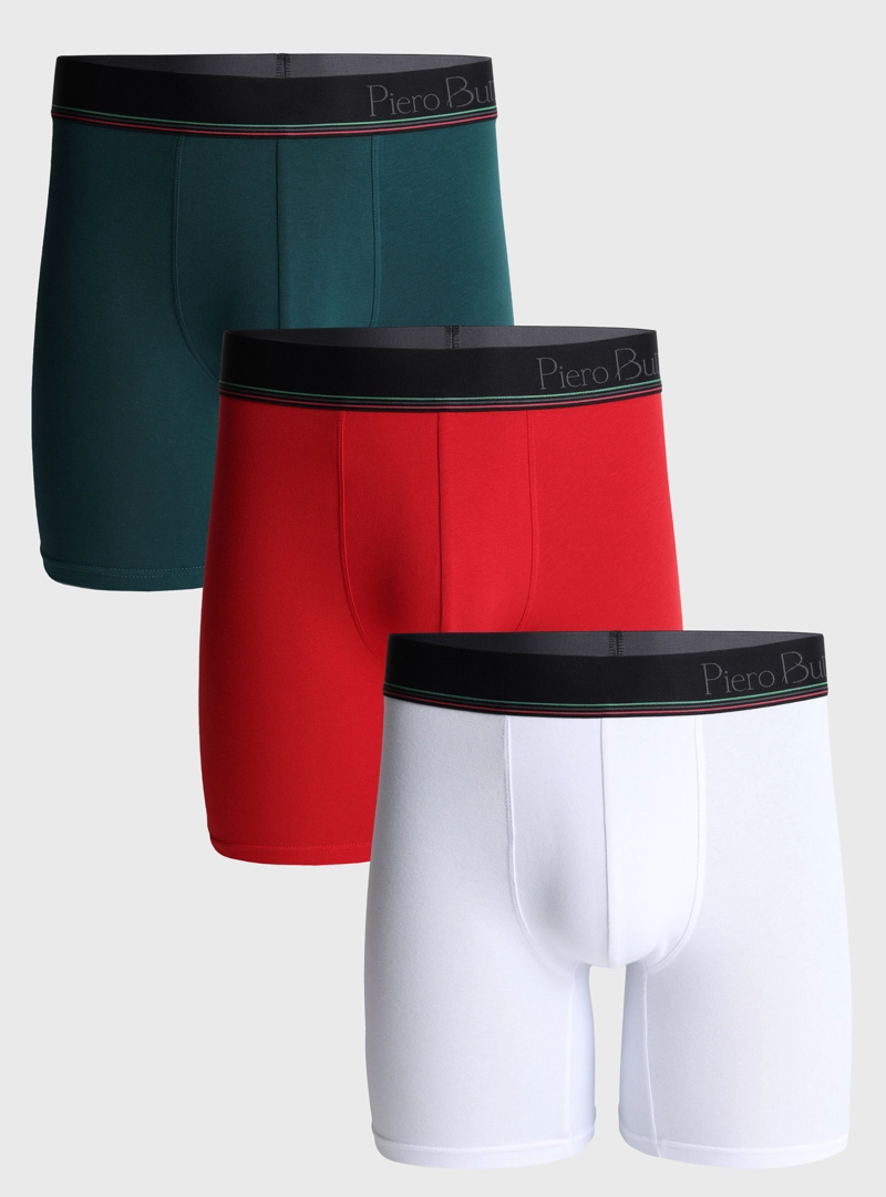 BOXER 3 UNIDADES LISO MULTICOLOR PIERO BUTTI - 1