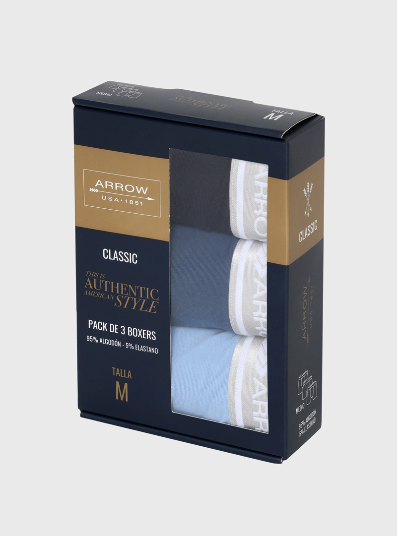 BOXER 3 UNIDADES REGULAR FIT MULTICOLOR ARROW - 5