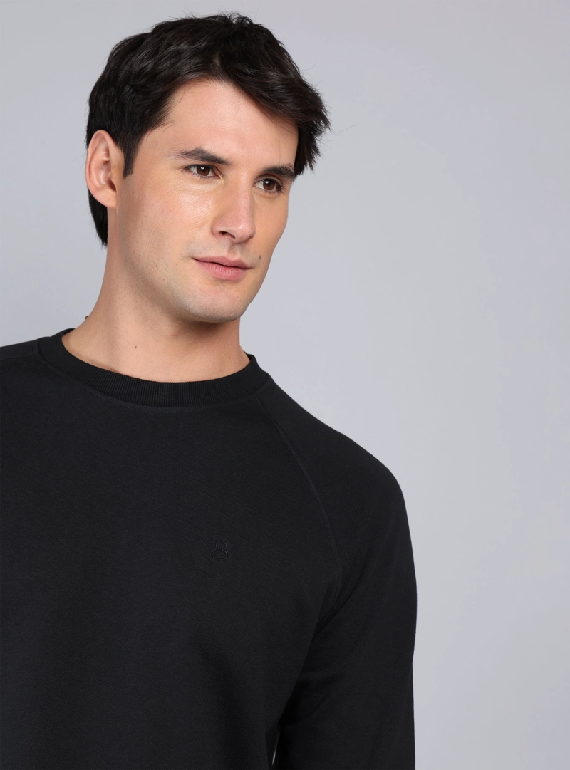 POLERON CUELLO REDONDO REGULAR FIT NEGRO PIERO BUTTI - 3