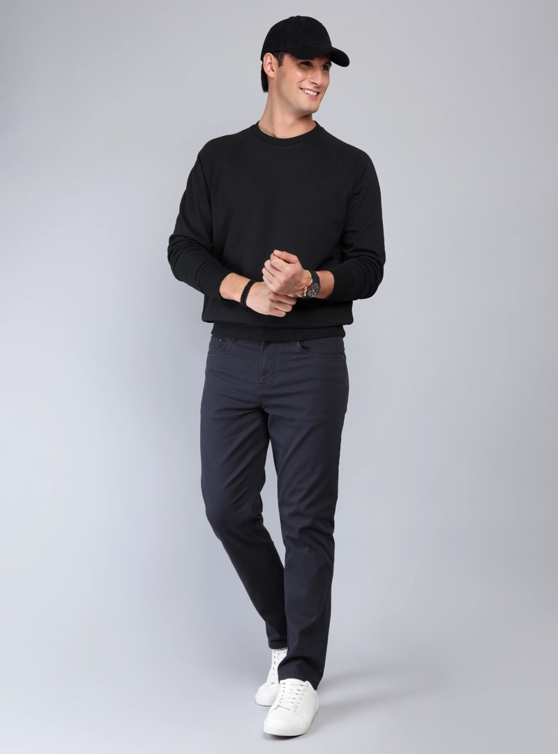 POLERON CUELLO REDONDO REGULAR FIT NEGRO PIERO BUTTI - 4