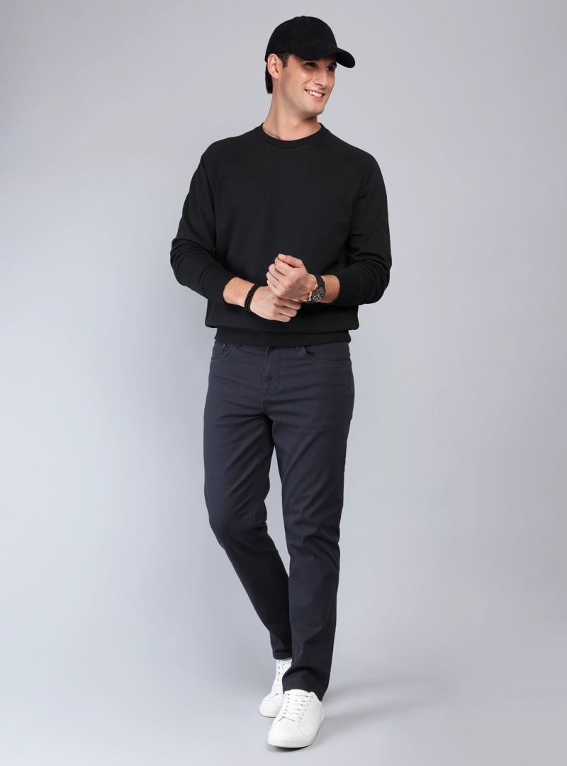 POLERON CUELLO REDONDO REGULAR FIT NEGRO PIERO BUTTI - 4