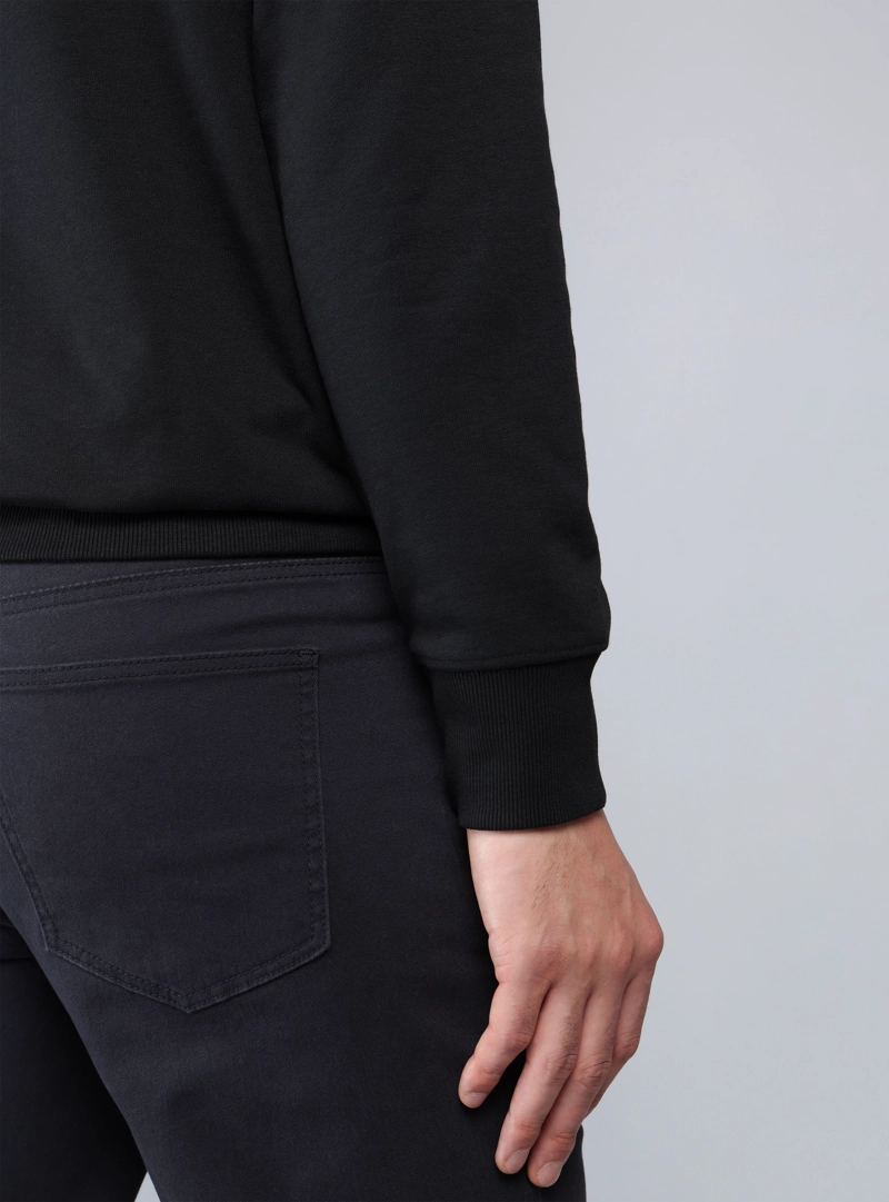 POLERON CUELLO REDONDO REGULAR FIT NEGRO PIERO BUTTI - 5