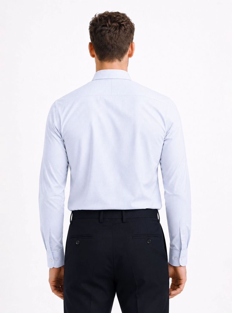 CAMISA FORMAL CUADROS NON IRON TAILORED FIT BLANCO ARROW - 2