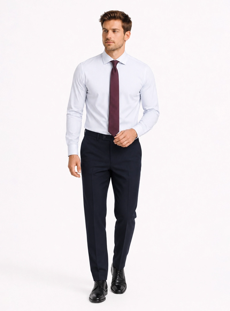 CAMISA FORMAL RAYAS TAILORED FIT BLANCO ARROW - 3