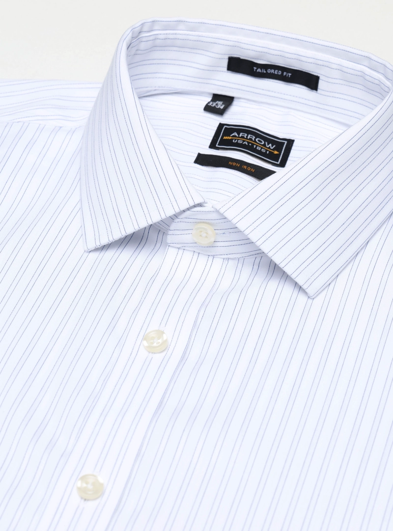 CAMISA FORMAL RAYAS TAILORED FIT BLANCO ARROW - 4