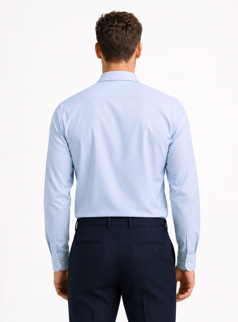CAMISA FORMAL RAYAS NON IRON TAILORED FIT CELESTE ARROW - 2