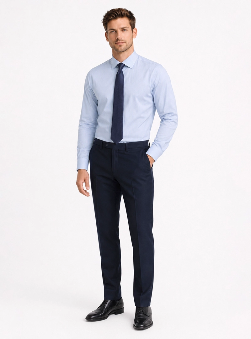 CAMISA FORMAL RAYAS NON IRON TAILORED FIT CELESTE ARROW - 3