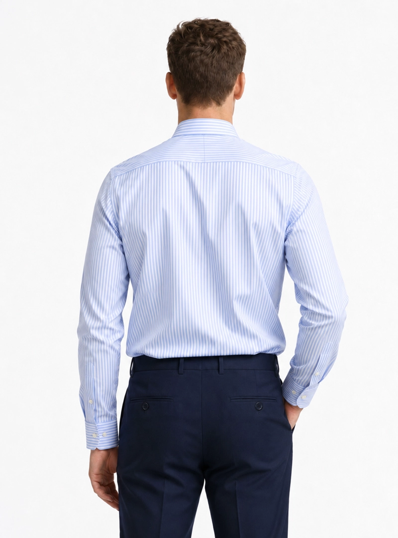CAMISA FORMAL RAYAS NON IRON TAILORED FIT CELESTE ARROW - 2