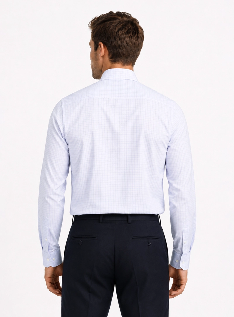 CAMISA FORMAL CUADROS NON IRON TAILORED FIT BLANCO ARROW - 2