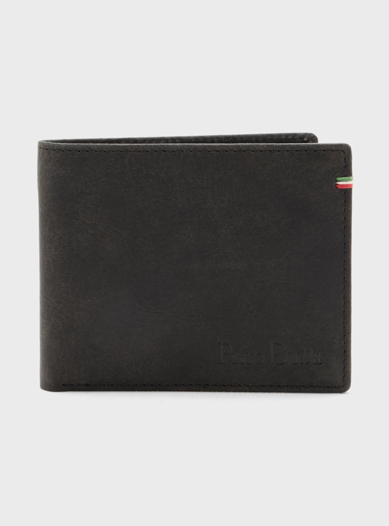 BILLETERA DE CUERO TEXTURADA NEGRO PIERO BUTTI - 1