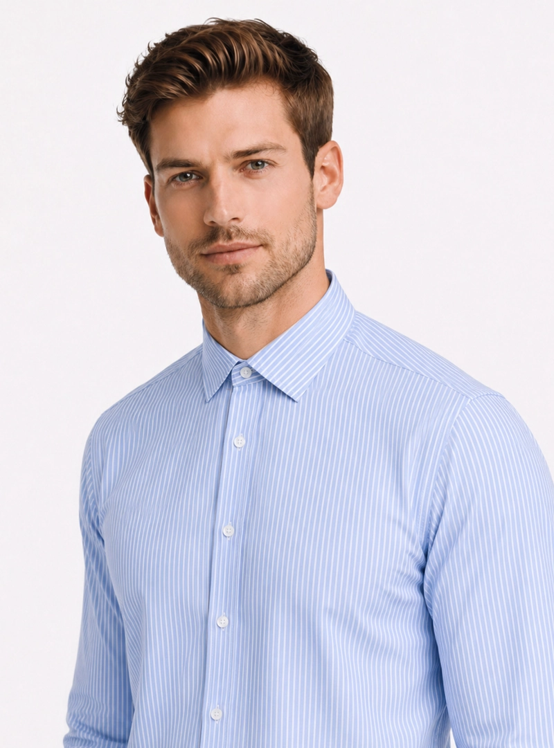 CAMISA FORMAL RAYAS SLIM FIT CELESTE ARROW - 3