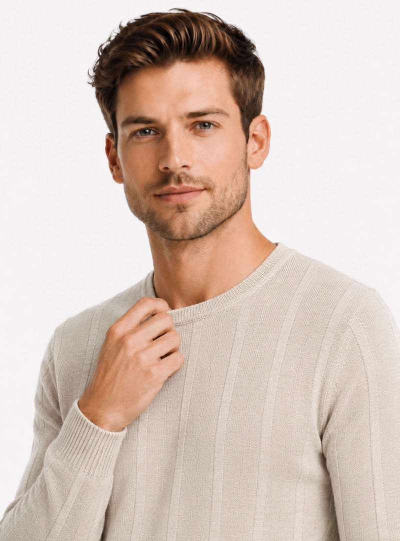 SWEATER STONE WASH REGULAR FIT BEIGE ARROW - 3