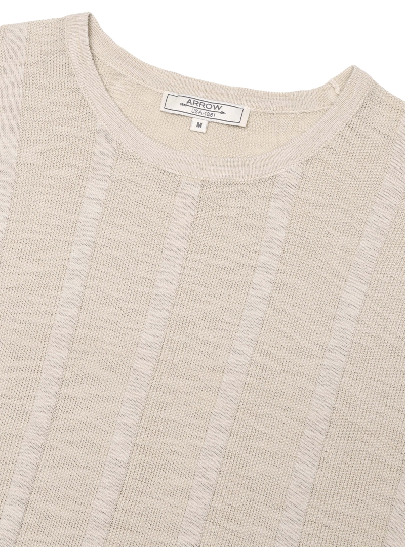 SWEATER STONE WASH REGULAR FIT BEIGE ARROW - 5