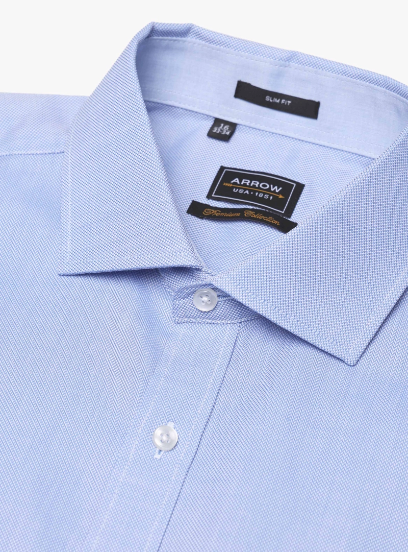 CAMISA FORMAL OXFORD SLIM FIT CELESTE ARROW - 5