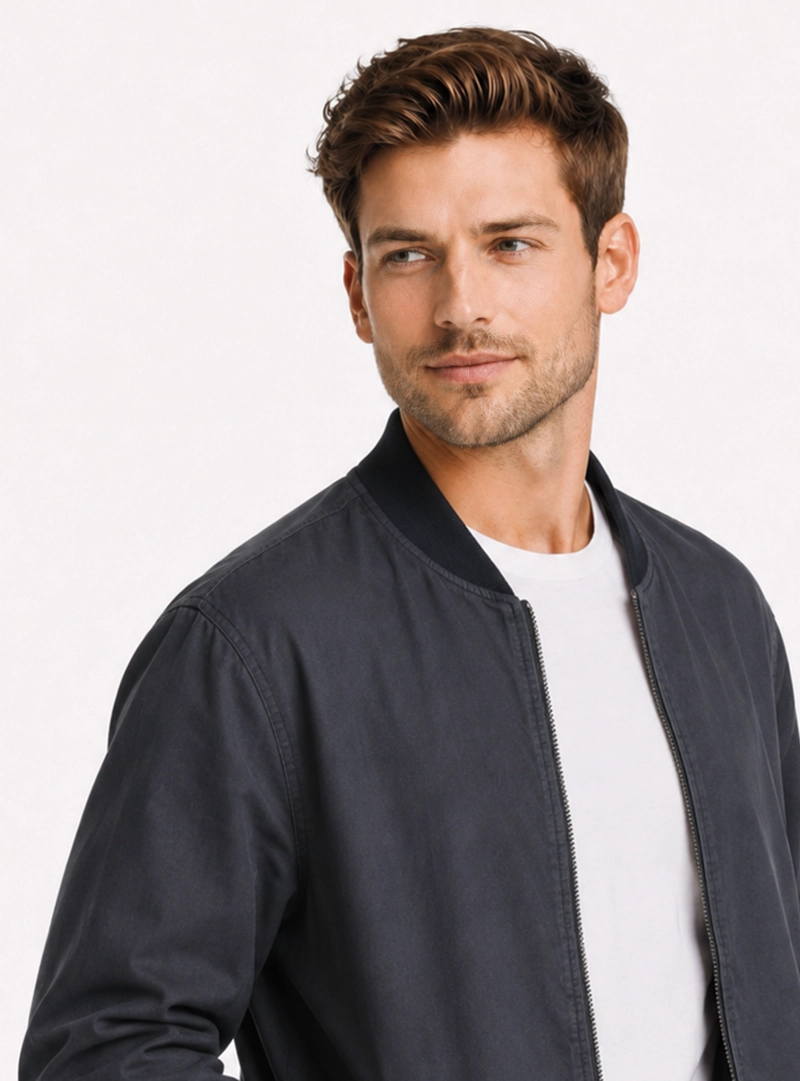 CHAQUETA BOMBER REGULAR FIT AZUL MARINO ARROW - 3