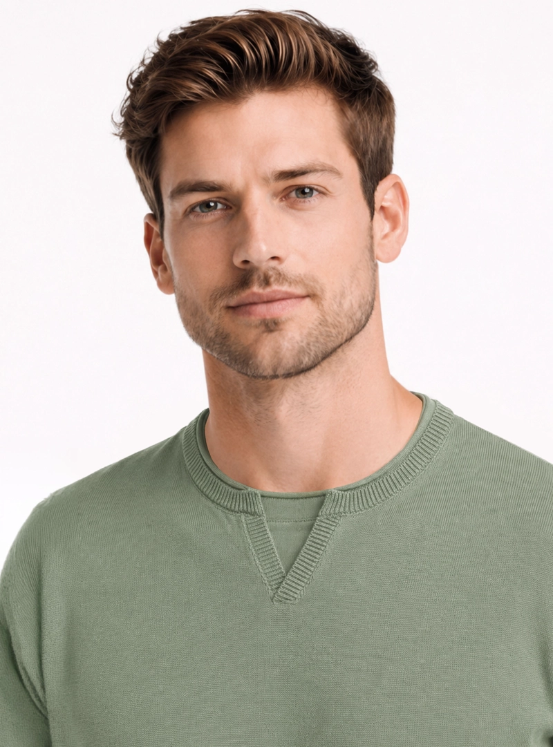 SWEATER STONE WASH REGULAR FIT VERDE ARROW - 3