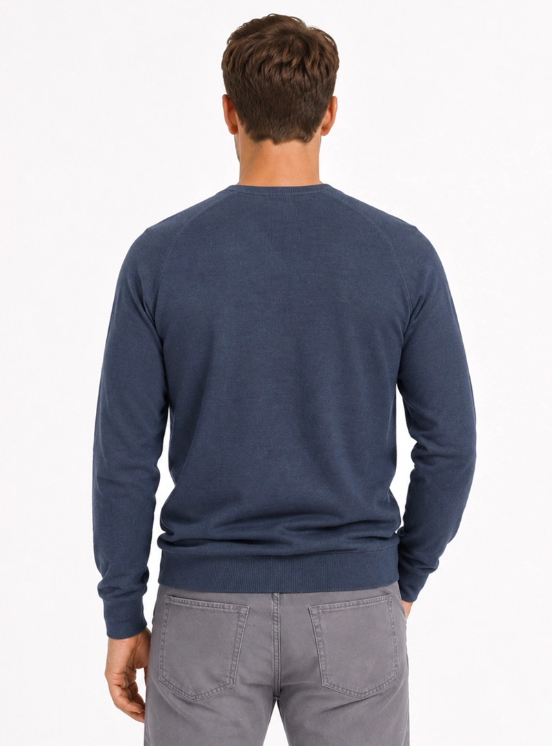 SWEATER CUELLO V REGULAR FIT DENIM ARROW - 2