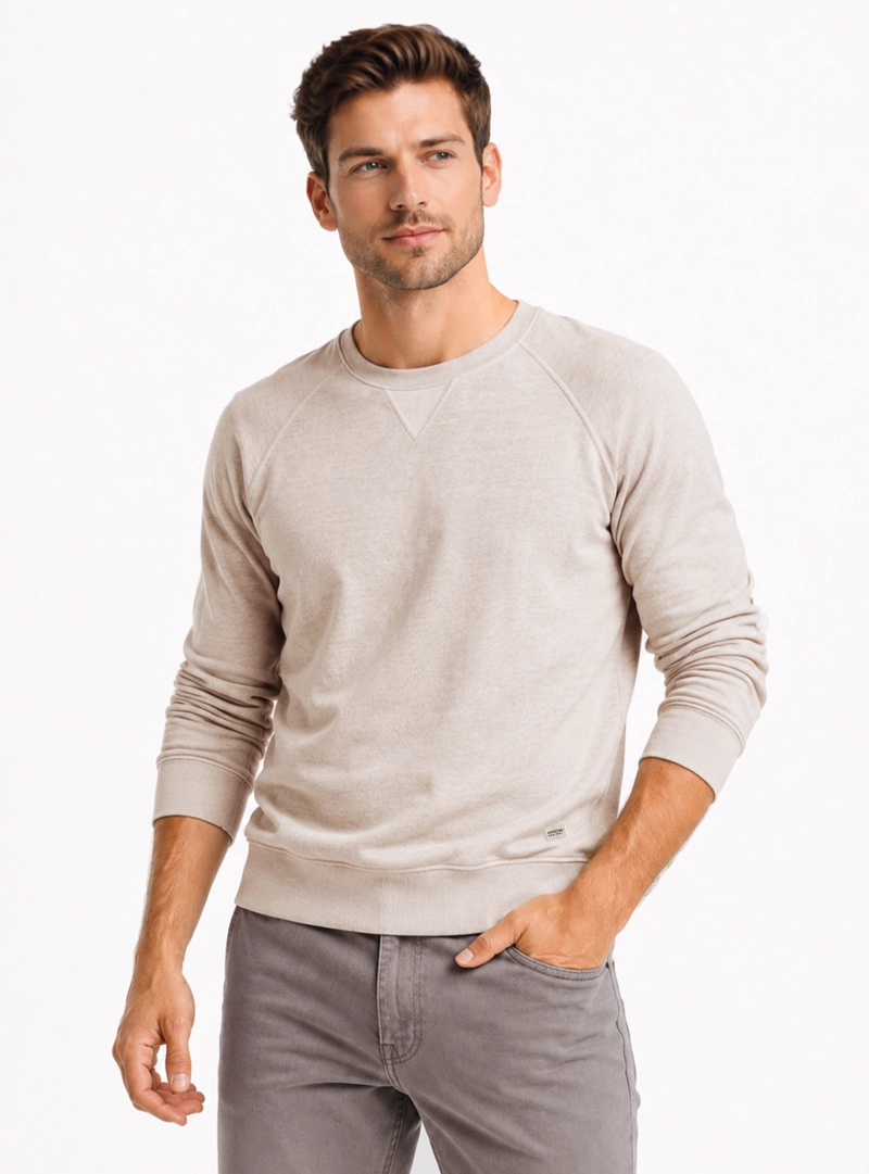 POLERON STONE WASH REGULAR FIT BEIGE ARROW - 1