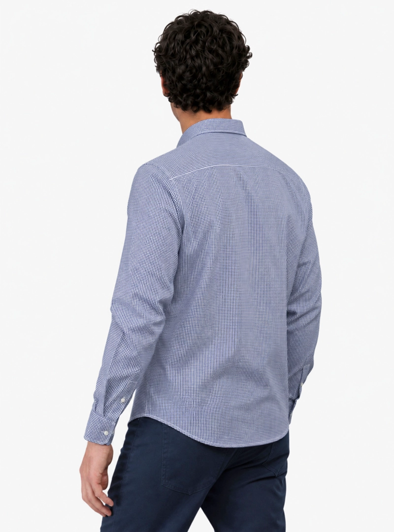 CAMISA A CUADROS REGULAR FIT AZUL ARROW - 2