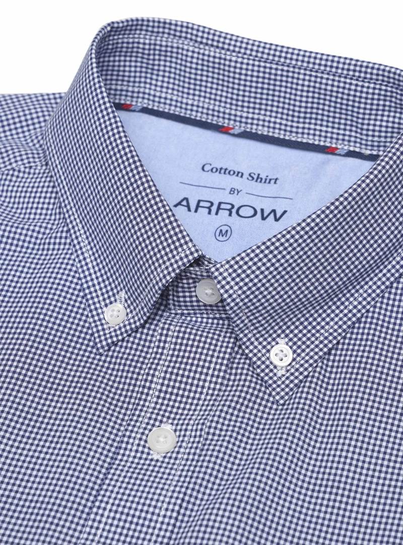 CAMISA A CUADROS REGULAR FIT AZUL ARROW - 5