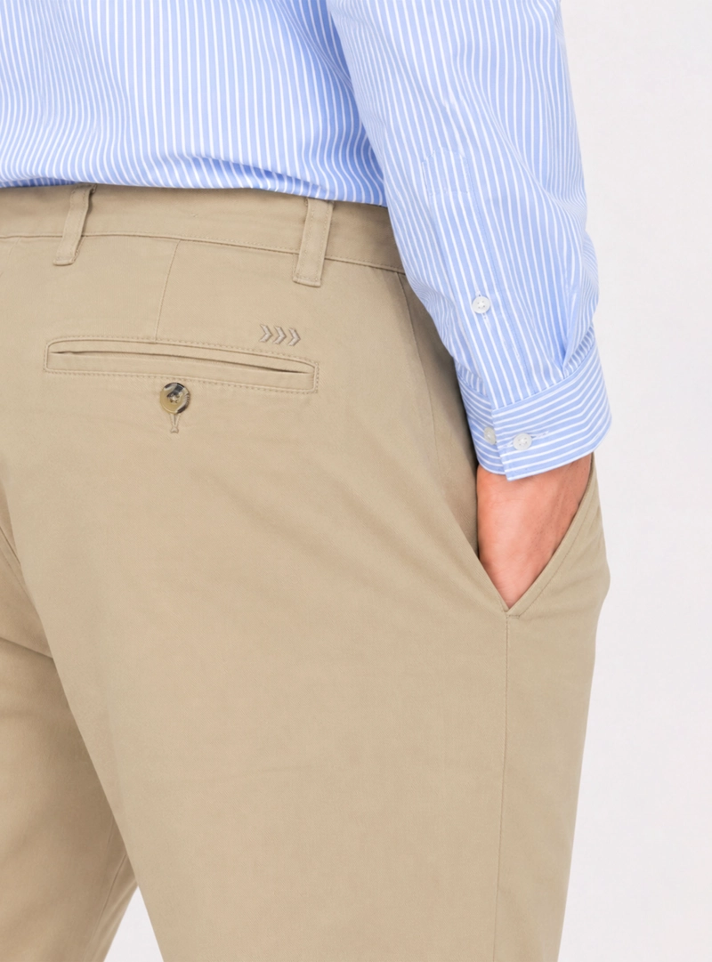 PANTALON CHINO SPANDEX REGULAR FIT BEIGE ARROW - 3