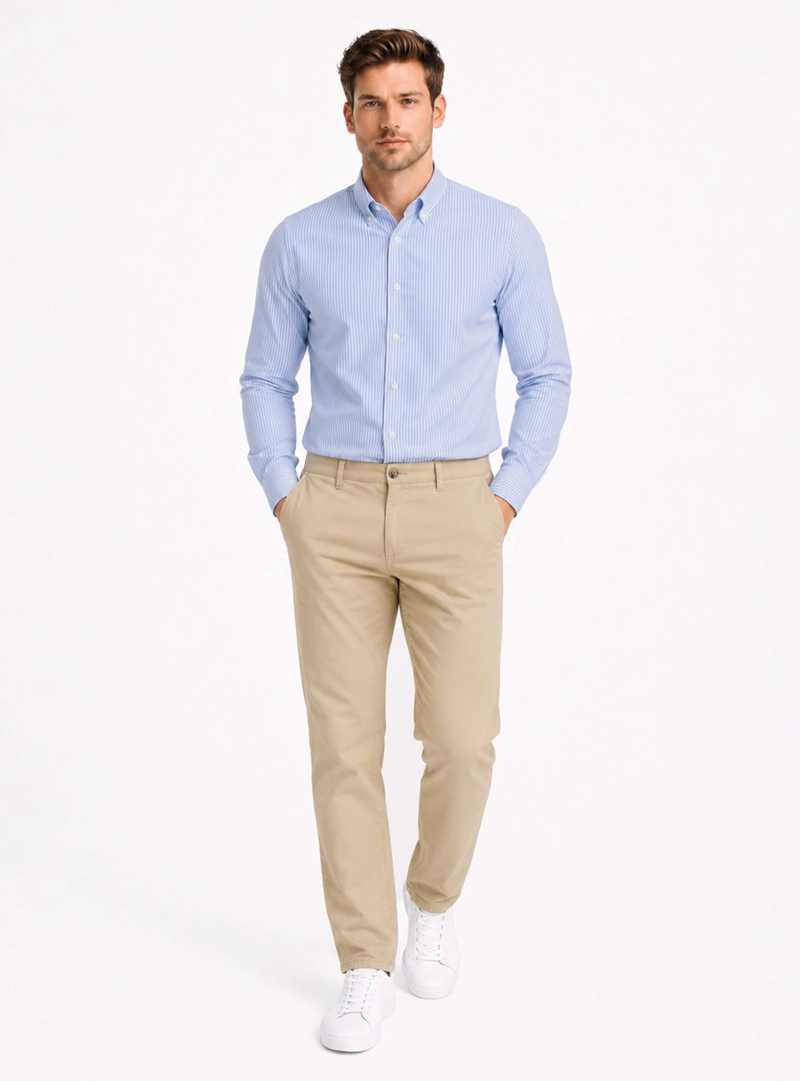 PANTALON CHINO SPANDEX REGULAR FIT BEIGE ARROW - 4