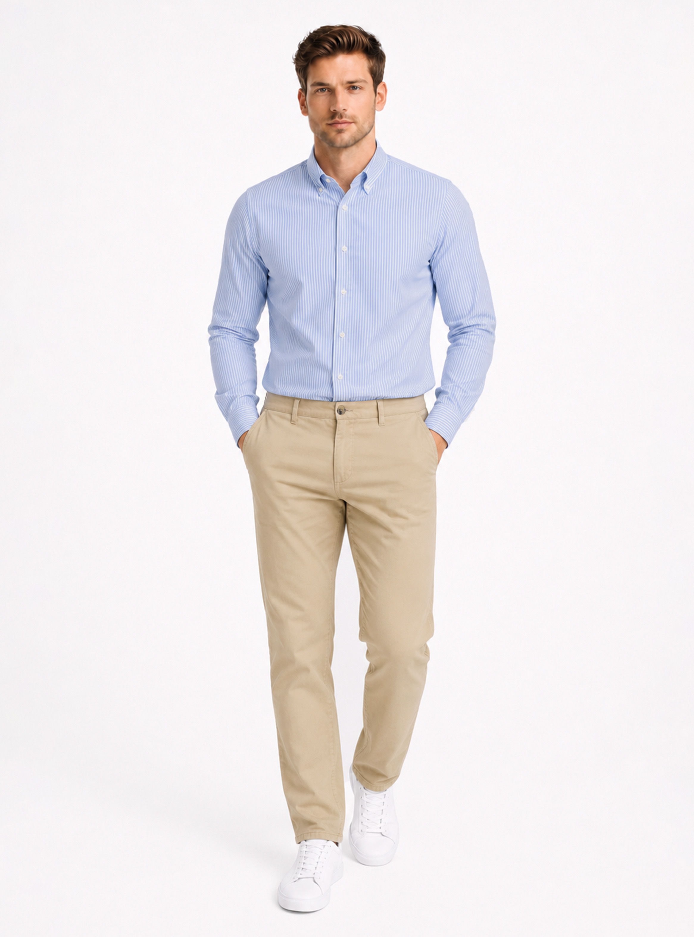 PANTALON CHINO SPANDEX REGULAR FIT BEIGE ARROW - 4
