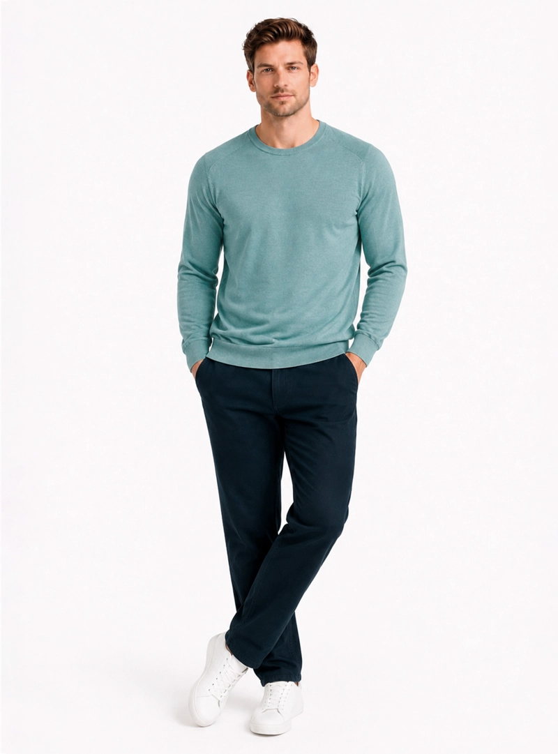 SWEATER STONE WASH REGULAR FIT VERDE CLARO ARROW - 4