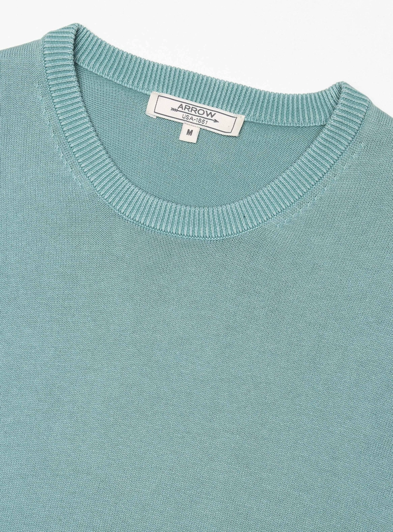 SWEATER STONE WASH REGULAR FIT VERDE CLARO ARROW - 5