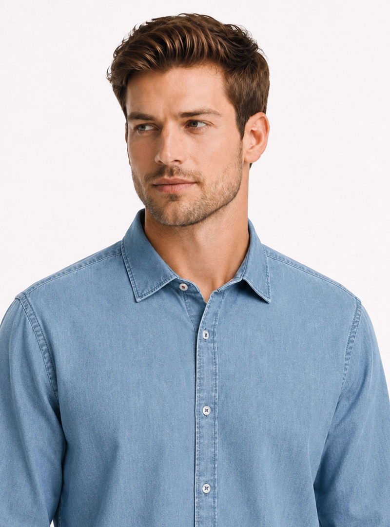 CAMISA DENIM REGULAR FIT CELESTE ARROW - 3