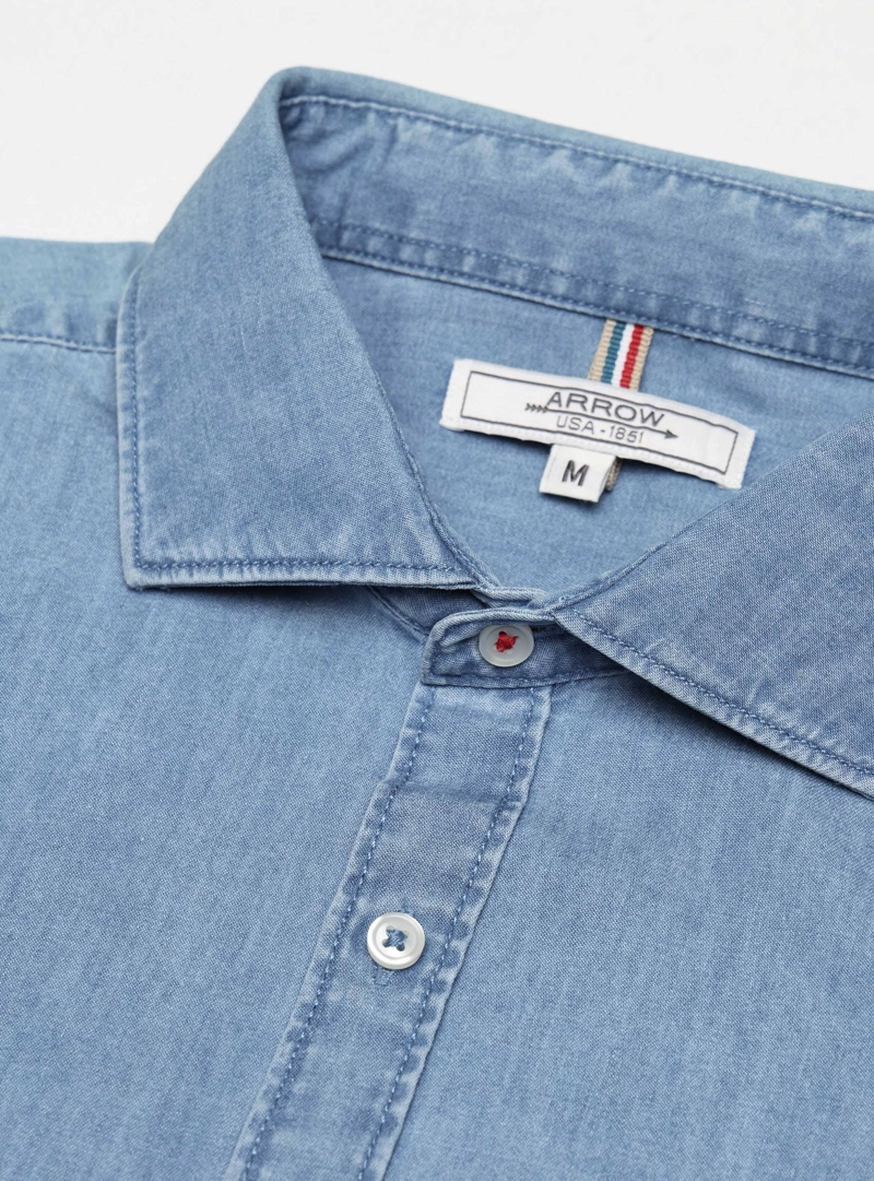 CAMISA DENIM REGULAR FIT CELESTE ARROW - 5
