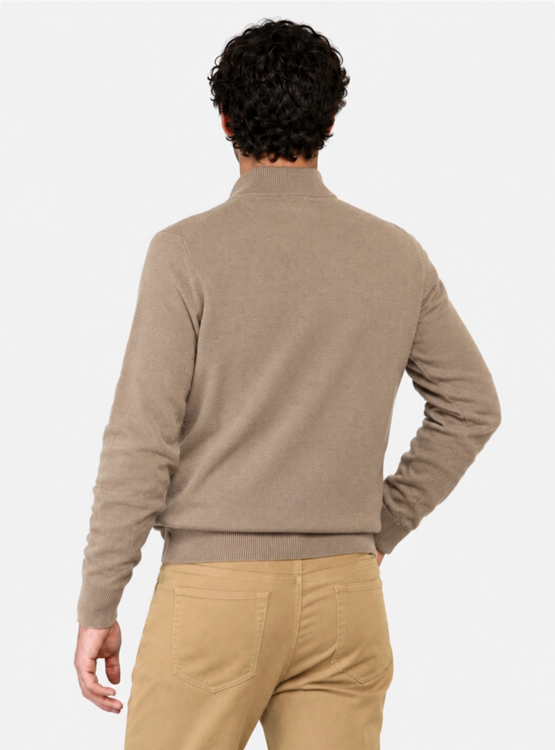 SWEATER CUELLO ALTO REGULAR FIT BEIGE ARROW - 2