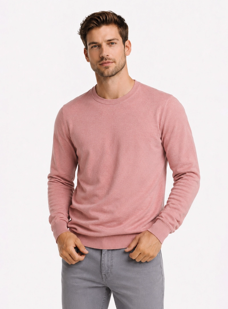 SWEATER STONE WASH REGULAR FIT ROSADO ARROW - 1