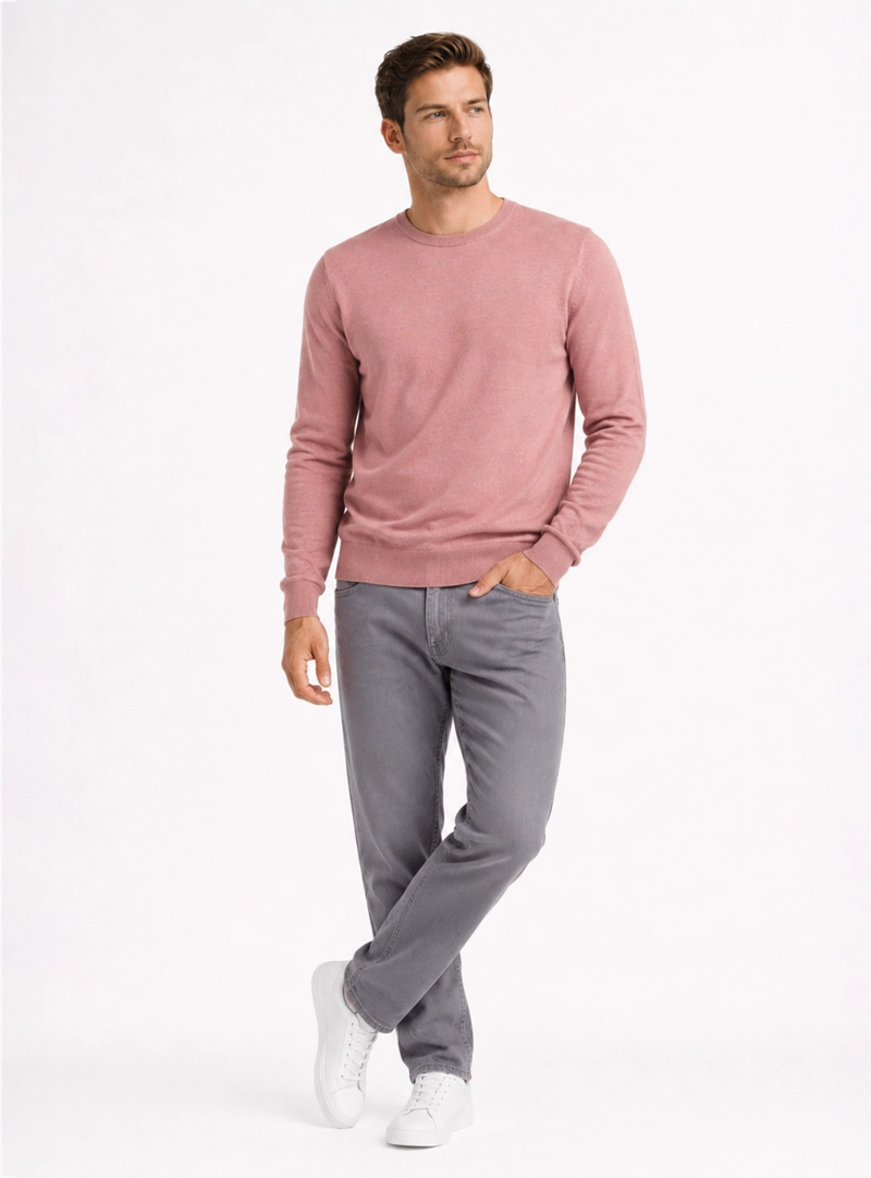SWEATER STONE WASH REGULAR FIT ROSADO ARROW - 4
