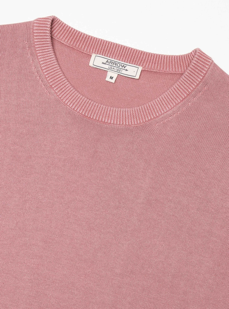 SWEATER STONE WASH REGULAR FIT ROSADO ARROW - 5
