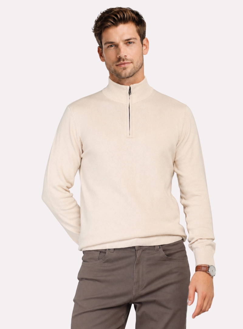SWEATER CUELLO ALTO REGULAR FIT CREMA ARROW - 1
