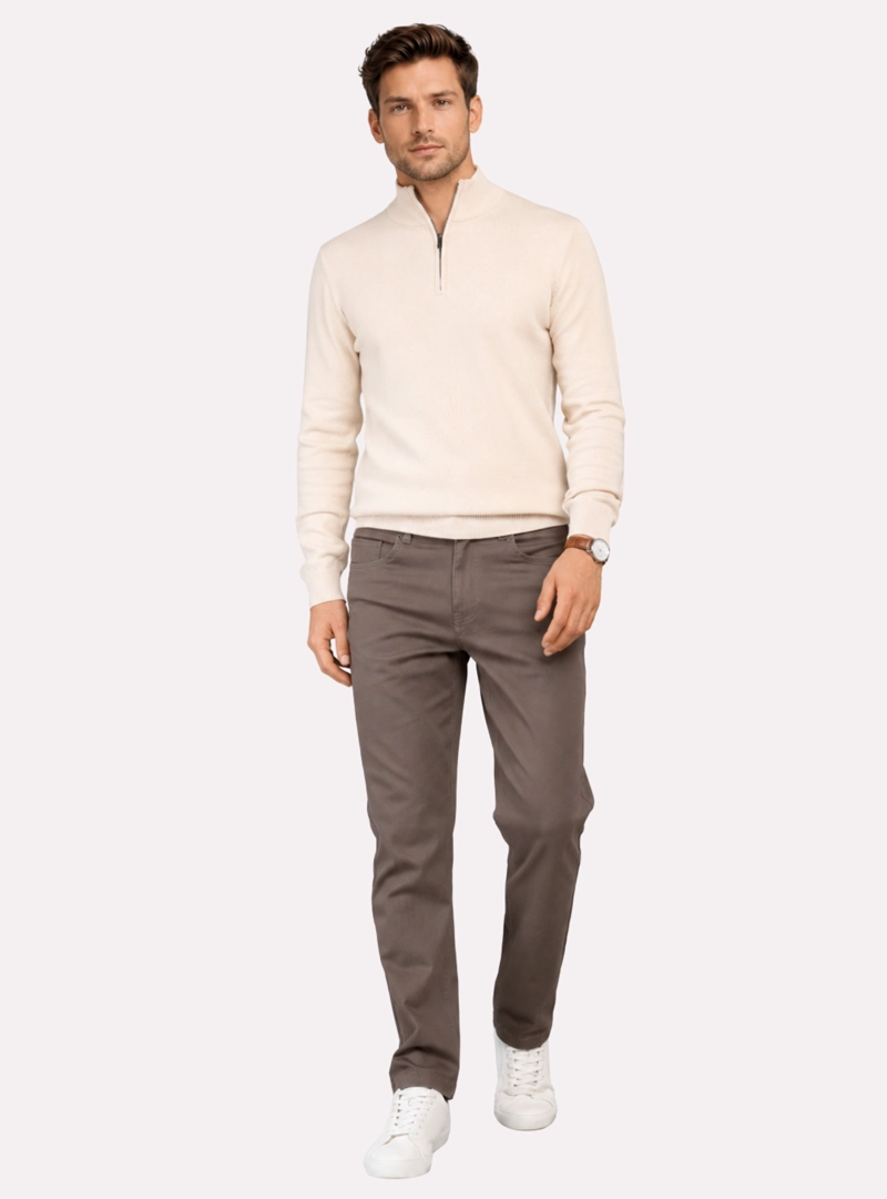 SWEATER CUELLO ALTO REGULAR FIT CREMA ARROW - 4