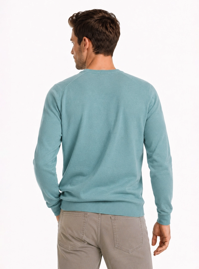 SWEATER CUELLO V REGULAR FIT VERDE CLARO ARROW - 2