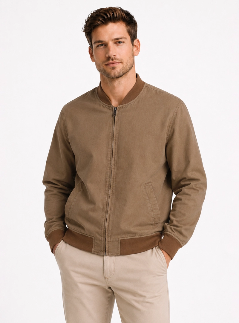 CHAQUETA BOMBER REGULAR FIT TAUPE ARROW - 1