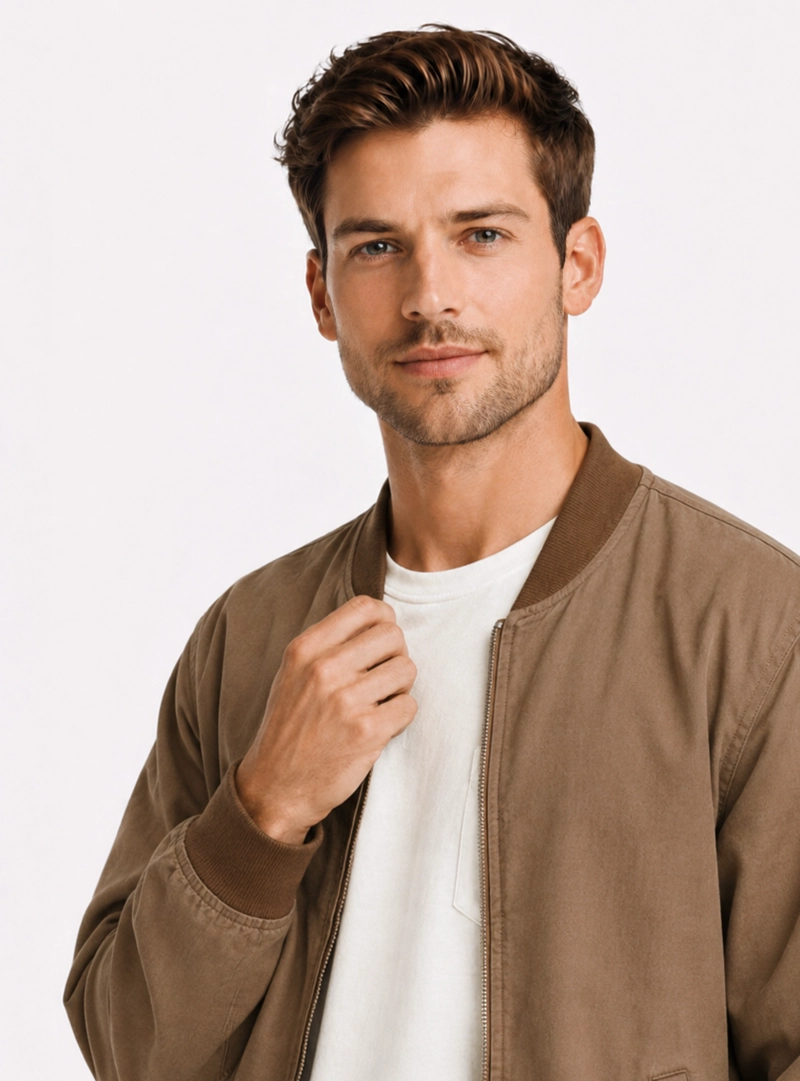CHAQUETA BOMBER REGULAR FIT TAUPE ARROW - 3