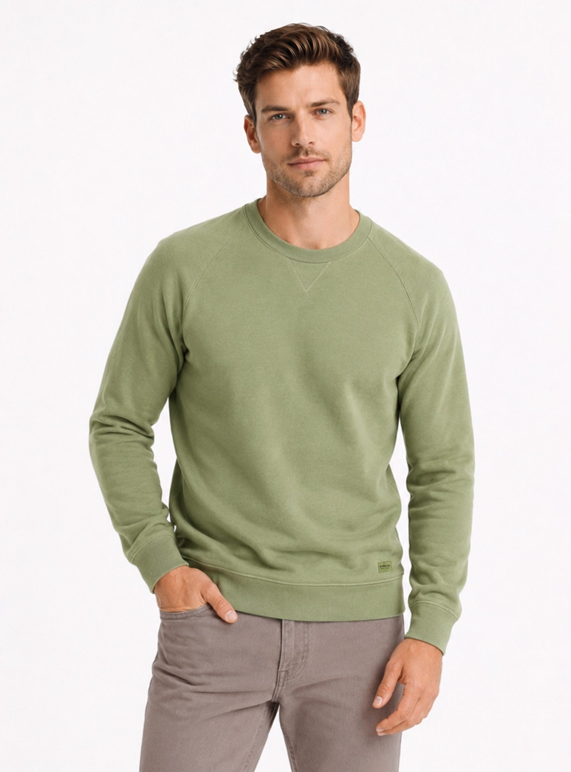 POLERON STONE WASH REGULAR FIT VERDE ARROW - 1
