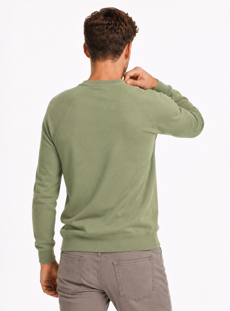 POLERON STONE WASH REGULAR FIT VERDE ARROW - 2