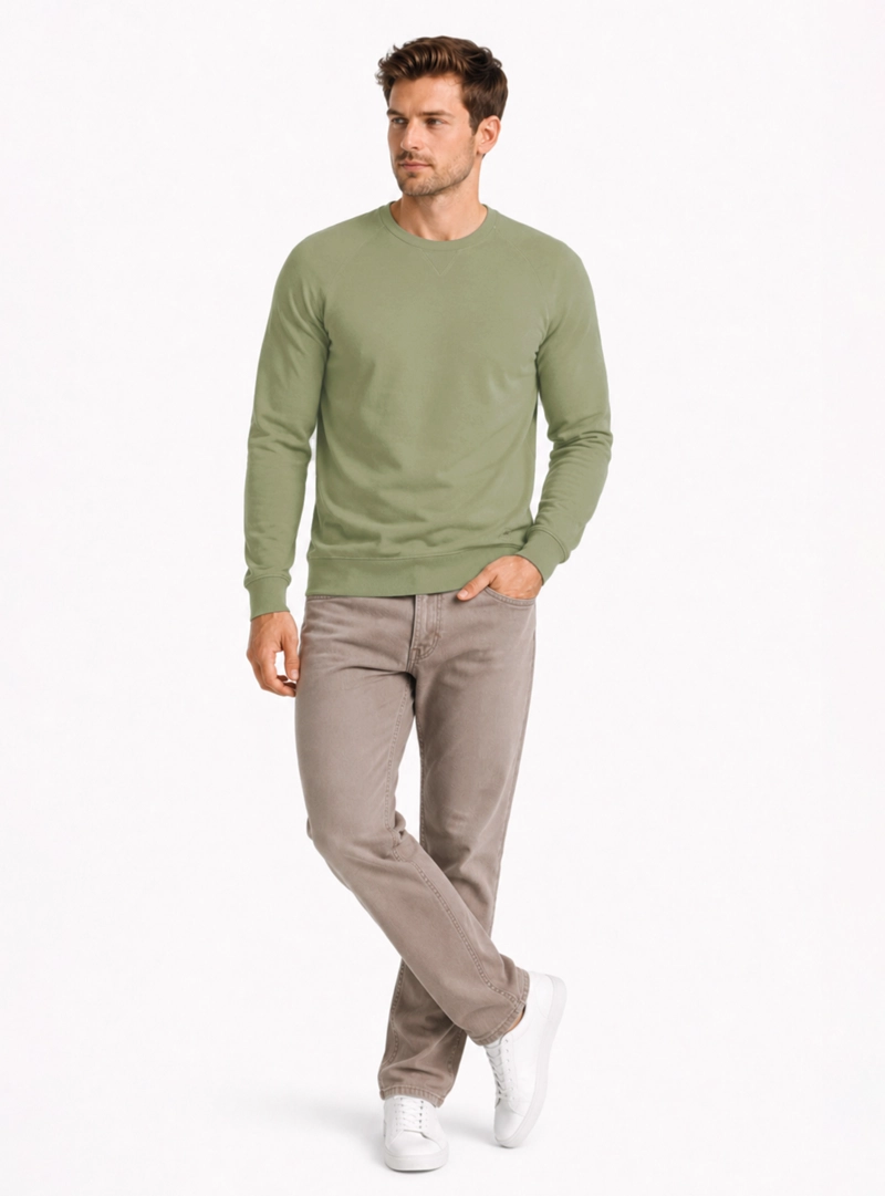 POLERON STONE WASH REGULAR FIT VERDE ARROW - 4