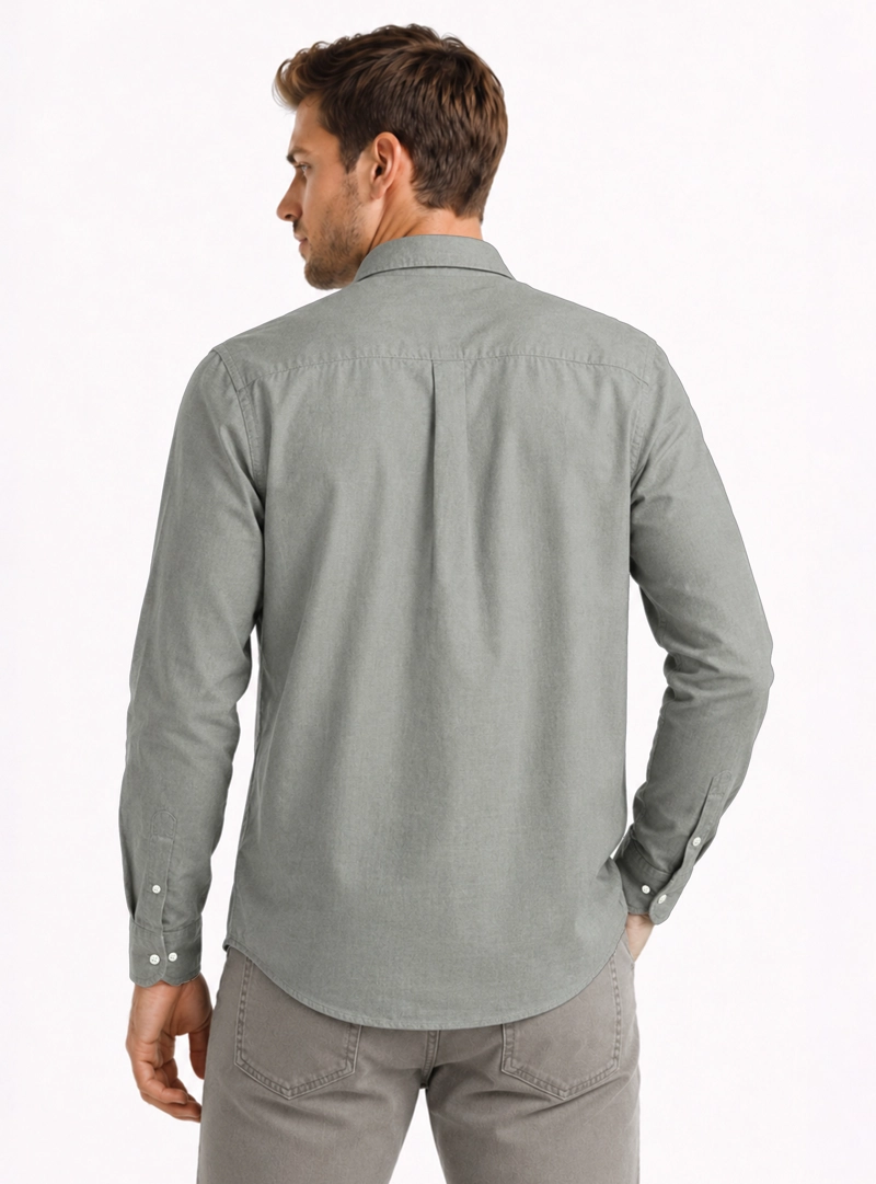 CAMISA LINO ALGODON REGULAR FIT VERDE ARROW - 2