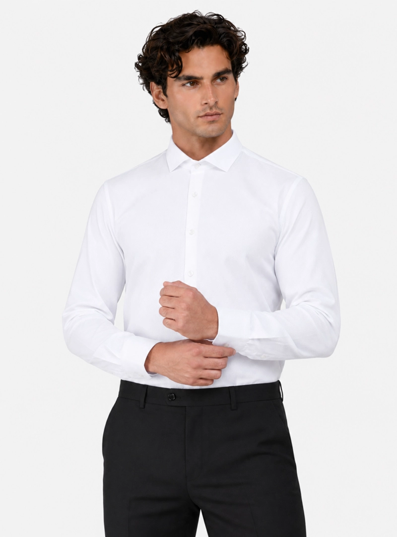 CAMISA FORMAL OXFORD SLIM FIT BLANCO ARROW - 1