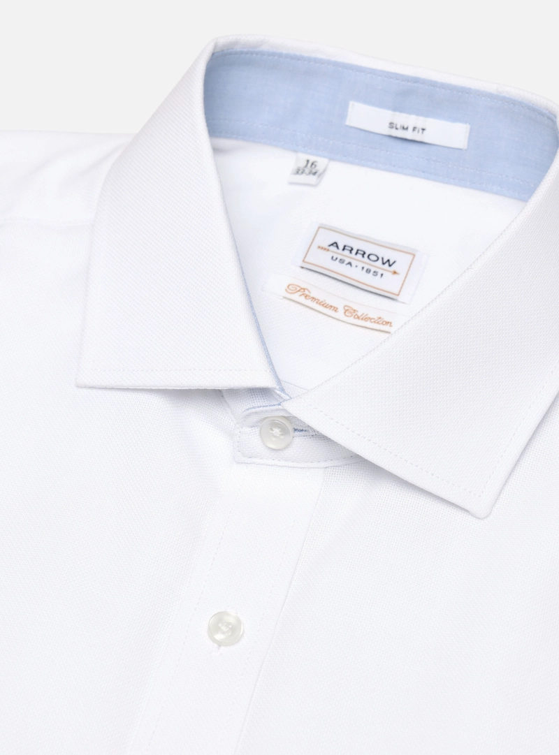 CAMISA FORMAL OXFORD SLIM FIT BLANCO ARROW - 5