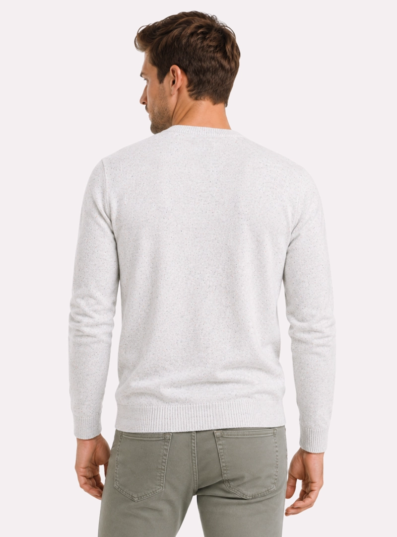 SWEATER CUELLO REDONDO REGULAR FIT GRIS CLARO ARROW - 2
