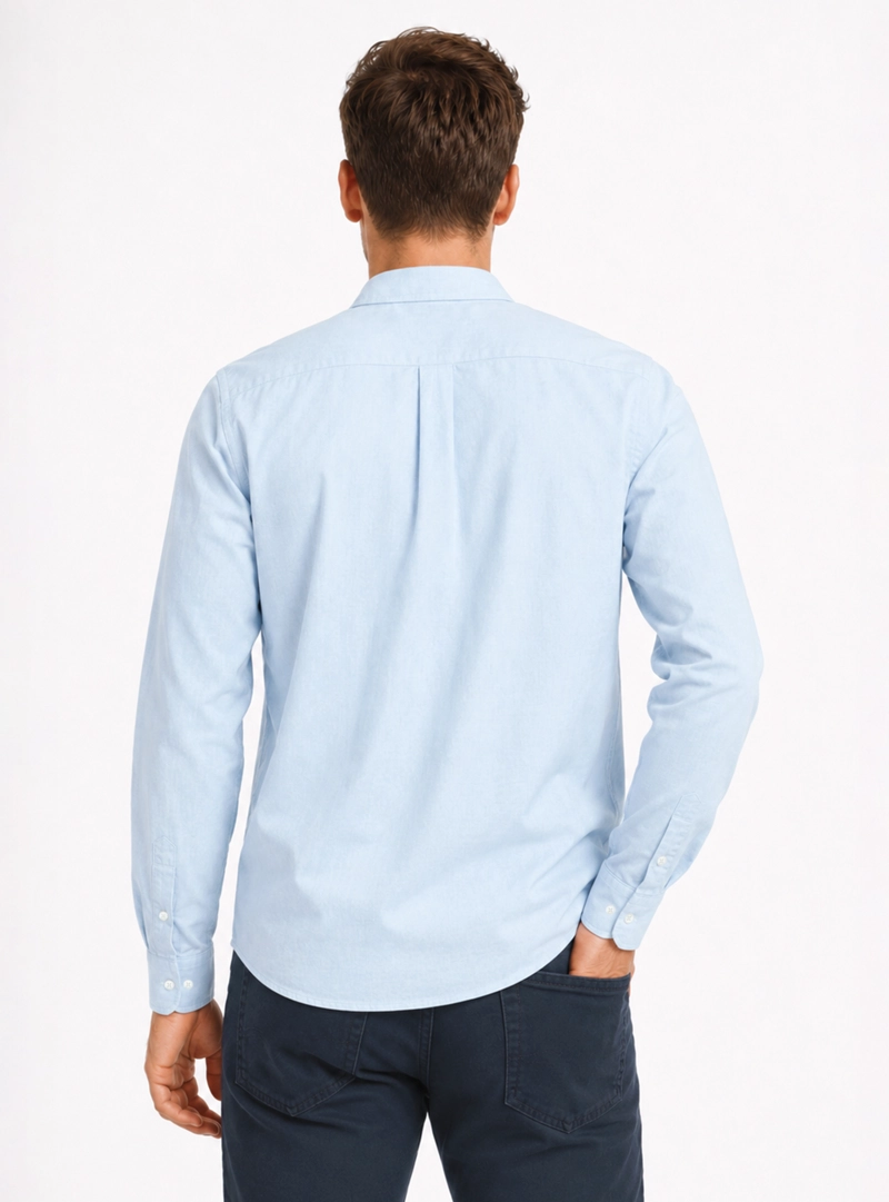 CAMISA LINO ALGODON REGULAR FIT CELESTE ARROW - 2